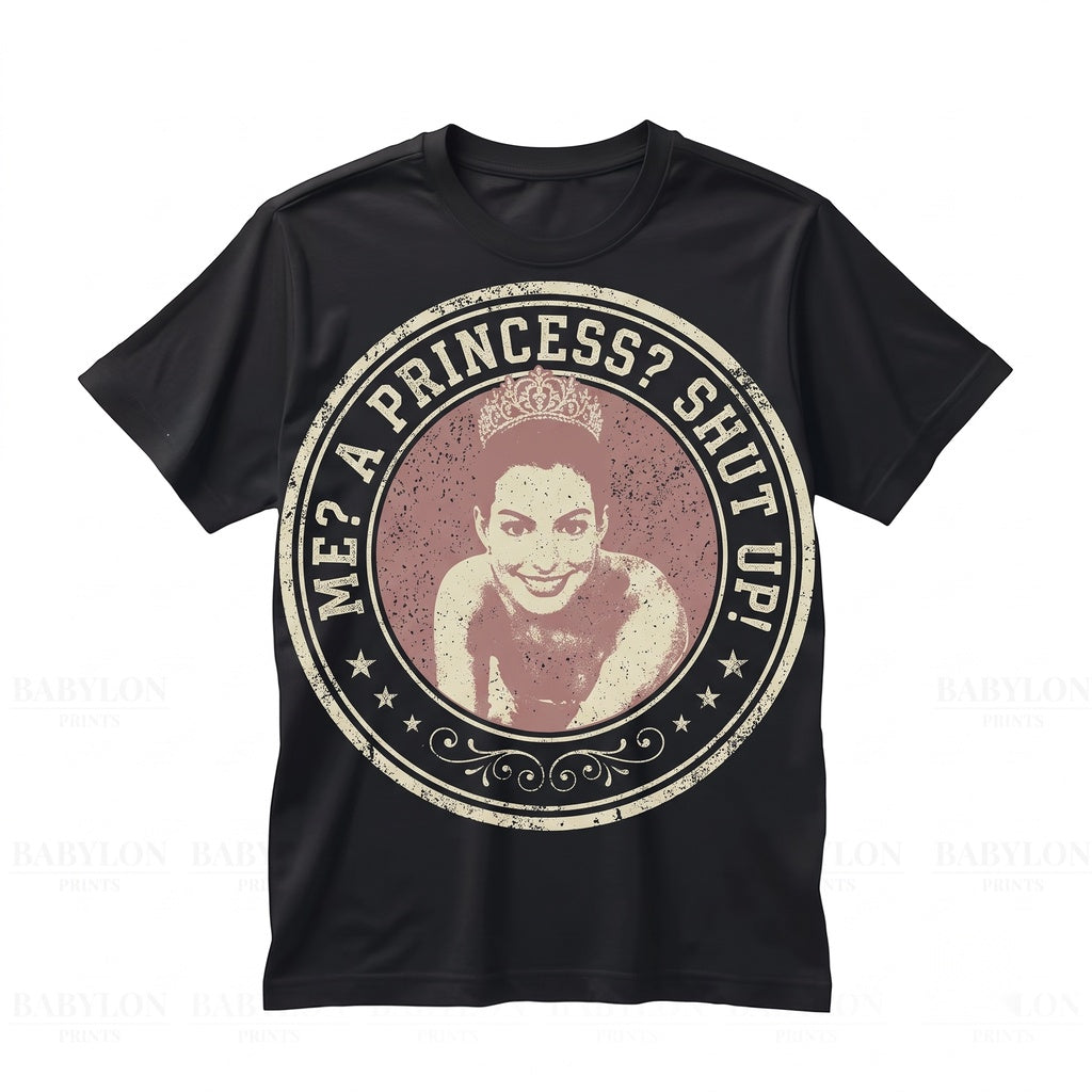 Vintage Anne Hathaway Genovia Royalty Graphic Mia Thermopolis Retro Top Unisex TShirt