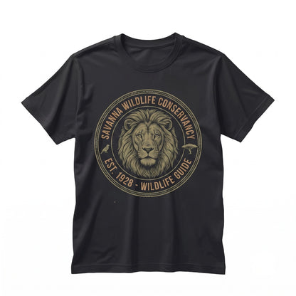 Vintage Safari African Wildlife Graphic Lion Elephant Giraffe Nature Lover Gift Unisex TShirt