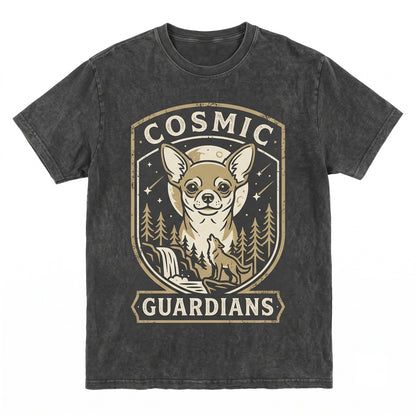 Chihuahua Howling to Moon Vintage 90s Retro Animal Graphic Tee Dog Mom Full Gift Unisex TShirt