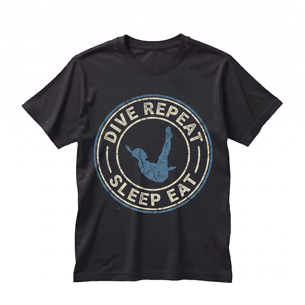 Eat Sleep Scuba Dive Repeat Snorkeling Ocean Sea Adventure Humor Diver Gift Apparel Vacation Sport Lovers Unisex TShirt
