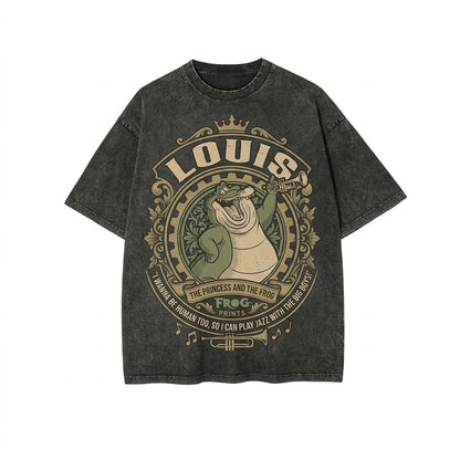 Oversized Louis Alligator Graphic TopOversized Louis Alligator Graphic Top, New Orleans Jazz Bayou Graphic, Frog Princess Gift