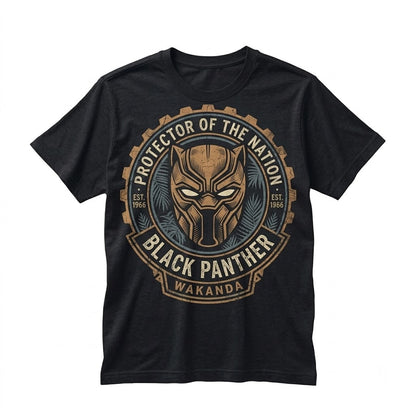 Oversized Vintage Comic Book Panther Hero Graphic Retro Cotton Top Gift Unisex TShirt