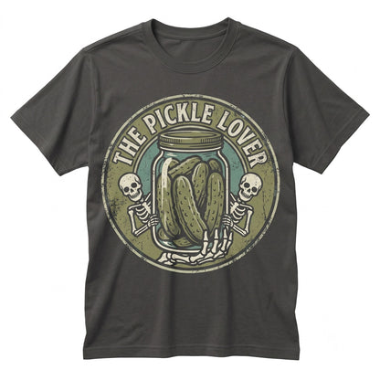 Vintage Pickle Tarot Card Skeleton Jar Funny Food Lover Gift Graphic Unisex TShirt