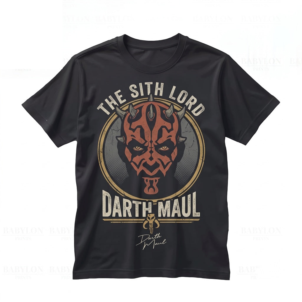 Vintage Darth Maul Shadow Lord Graphic Top, Phantom Menace Retro Sci-Fi Sweatshirt, Galaxy Villain Father Gift Unisex TShirt