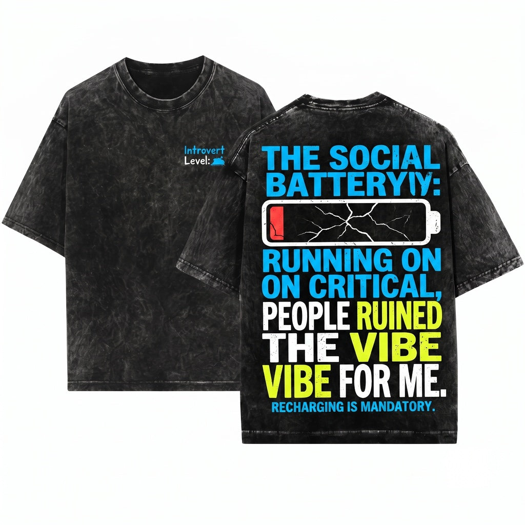 I Used To Be A People Person Funny Antisocial Humorous Graphic Rude Introvert Joke Gift For Friend Bestie Unisex Wash T-Shirt