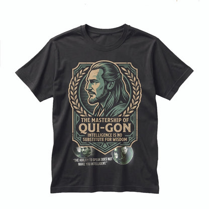 Vintage Qui-Gon Jinn Master Graphic Apparel, Retro Phantom Menace Jedi Knight Top, Unisex TShirt