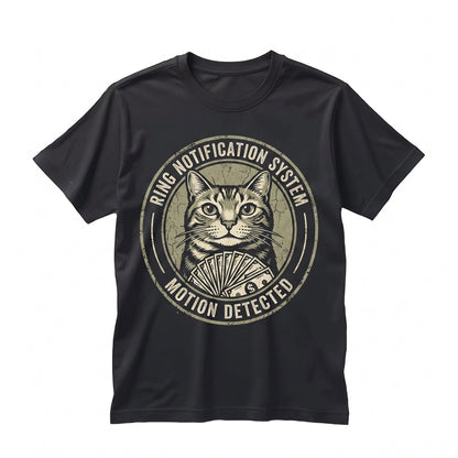 Ring Cat Motion Meme Funny Animal Parody Silly Shitpost Graphic Cotton Oversized Apparel Unisex TShirt