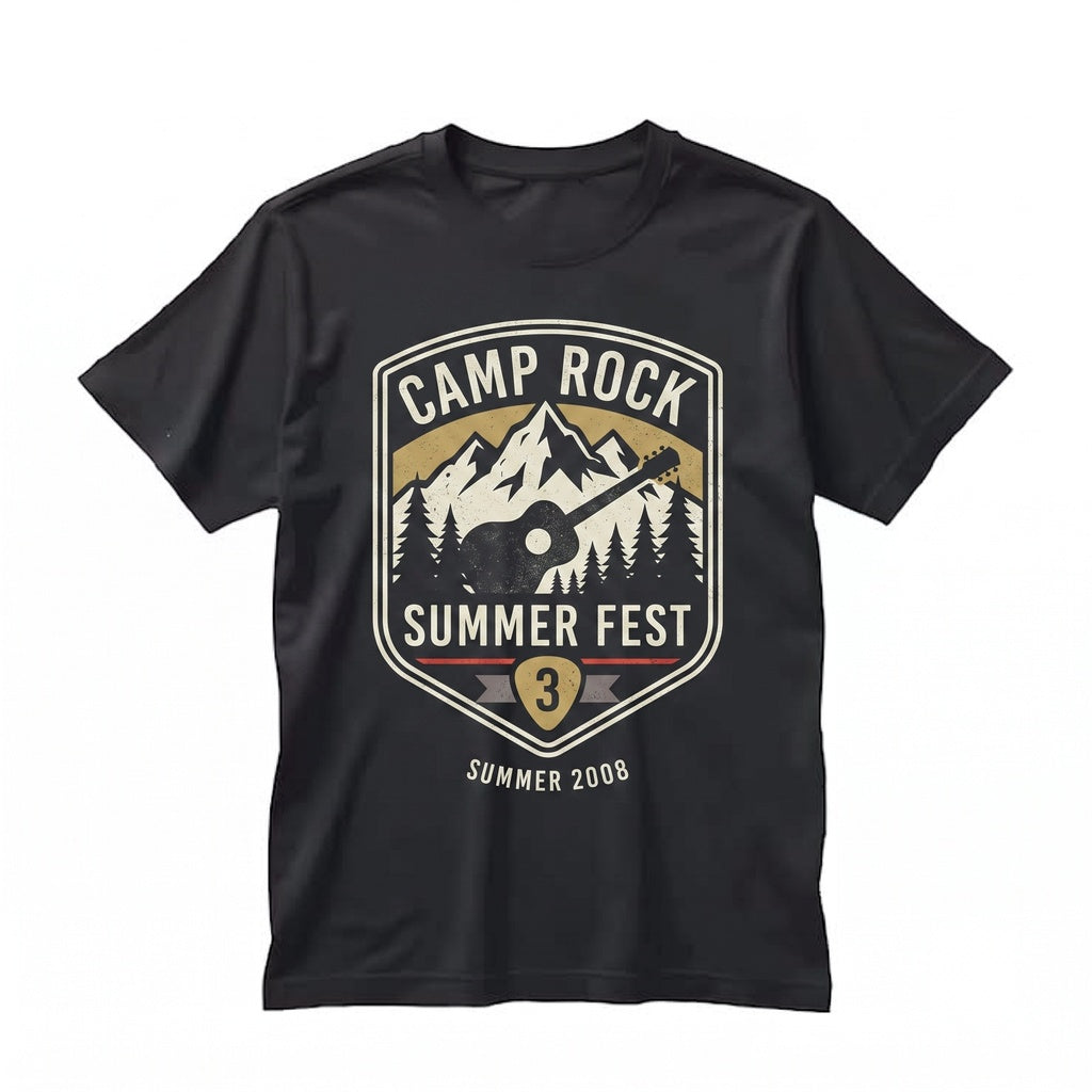 Camp Rock Logo Trendy 3 Land Vacation Matching Squad Group Graphic Top Unisex TShirt