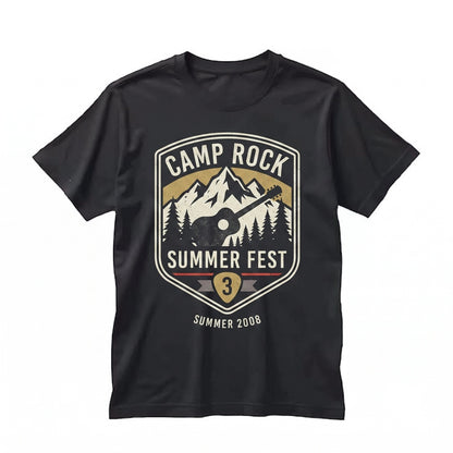 Camp Rock Logo Trendy 3 Land Vacation Matching Squad Group Graphic Top Unisex TShirt