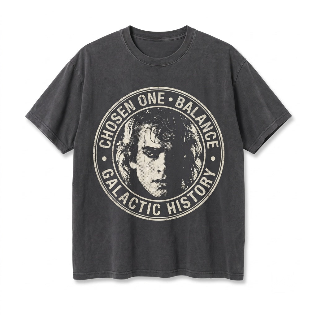 Oversized Anakin Skywalker Darth Vader Revenge of the Sith Graphic Sci-Fi Movie Apparel Vintage Fan Gift Unisex TShirt