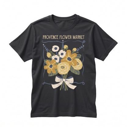 French Provence Garden Floral Graphic Print Unisex TShirt