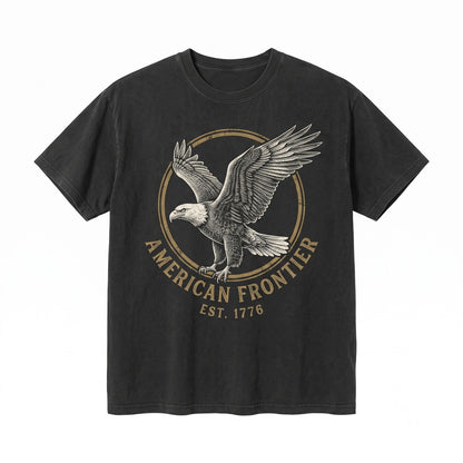 Vintage Bald Eagle Graphic American Wildlife Art Nature Lover Freedom Western Soaring Birds Gift Unisex TShirt