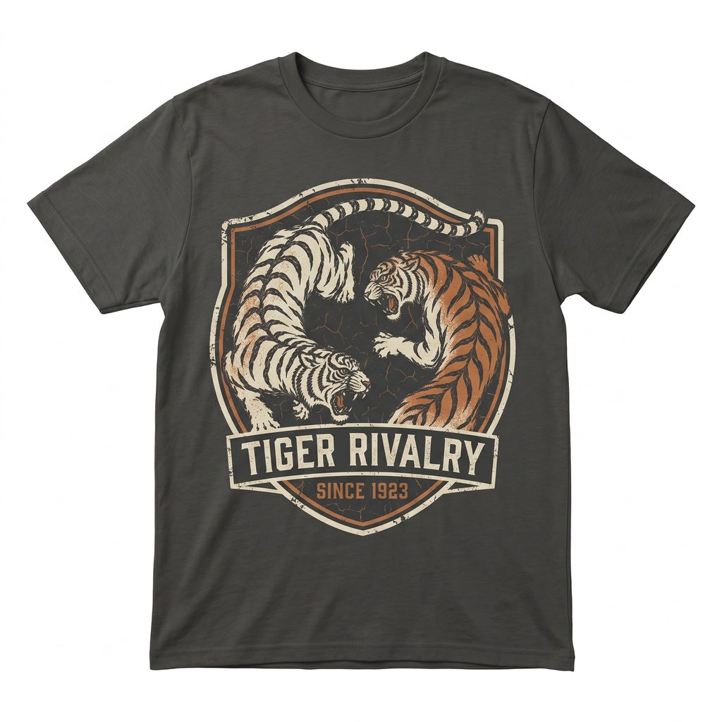 Vintage Japanese Red Tiger Graphic Retro Tattoo Style Minimalist Streetwear Unisex TShirt