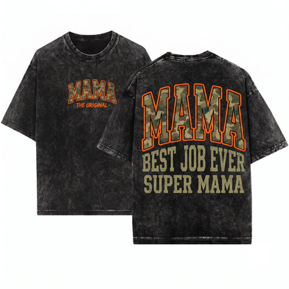 Mama Camo Retro Hunting Mothers Day Gift Unisex Wash T-Shirt