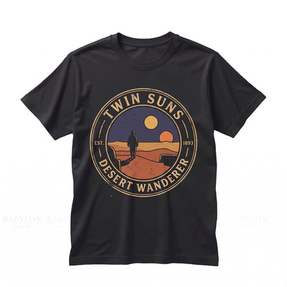 Vintage Painted A New Hope Sci-Fi Graphic Luke Skywalker Galactic Hero Retro Unisex TShirt