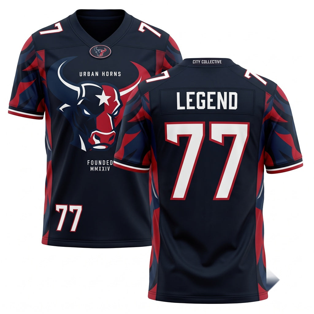 Unisex Football Fan Jersey, Breathable Mesh Athletic Game Day Shirt