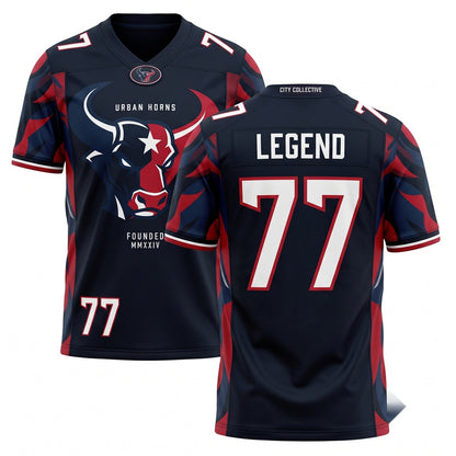 Unisex Football Fan Jersey, Breathable Mesh Athletic Game Day Shirt