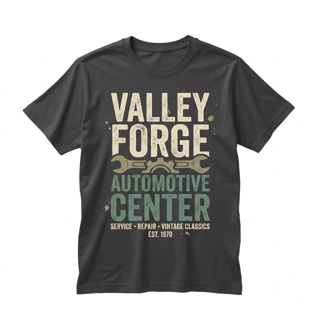 Valley Forge Automotive Mechanic Car Repair Shop Comedy Novelty Graphic Humor Unisex TShirt