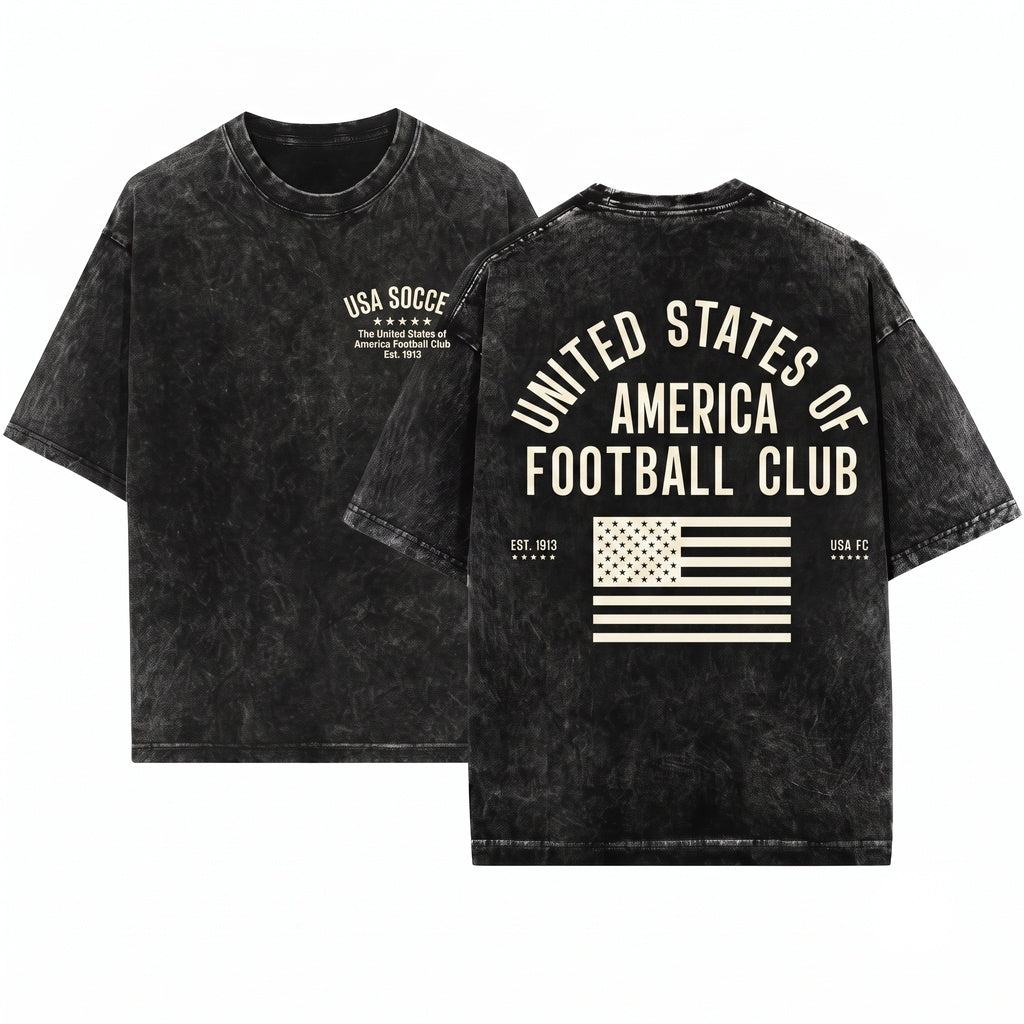 Vintage American Soccer National Team World Tournament Graphic Unisex Wash T-Shirt