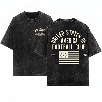 Vintage American Soccer National Team World Tournament Graphic Unisex Wash T-Shirt