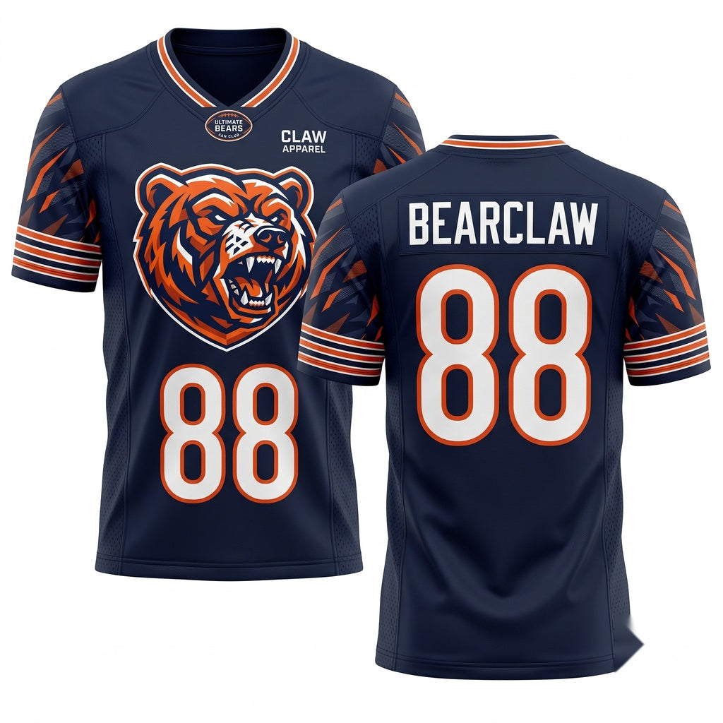 Unisex Game Day Athletic Football Fan Jersey - Stitched Breathable Mesh Sportswear