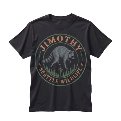 Jimothy Raccoon Viral Seattle Funny Round King Vintage Pacific Northwest Wildlife Unisex TShirt