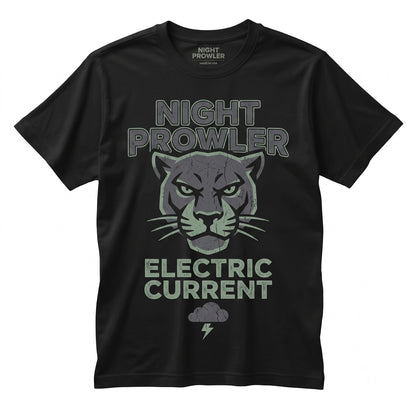 Black Panther Moon Gothic Lightning Big Cat Dark Wildlife Art Halloween Fantasy Animal Gift Men Women Unisex TShirt