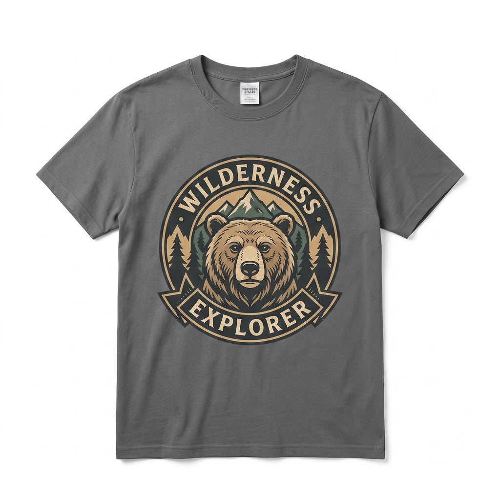 Vintage Grizzly Bear Graphic Mountain Wilderness Nature Rustic Outdoor Adventure Gift Unisex TShirt