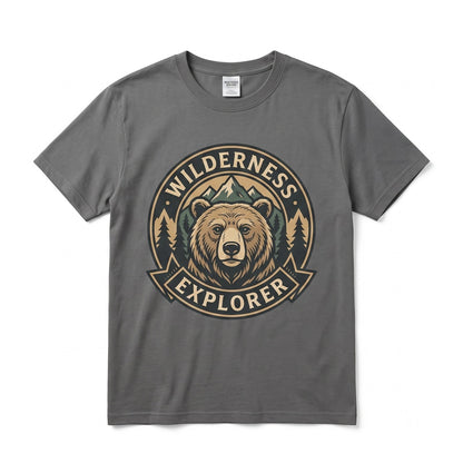 Vintage Grizzly Bear Graphic Mountain Wilderness Nature Rustic Outdoor Adventure Gift Unisex TShirt