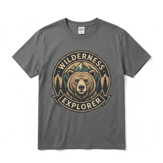 Vintage Grizzly Bear Graphic Mountain Wilderness Nature Rustic Outdoor Adventure Gift Unisex TShirt