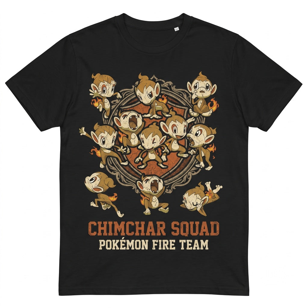 Chimchar Fire Monkey Cute Anime Graphic Vintage Y2K Retro Streetwear Sleeveless Top Unisex TShirt