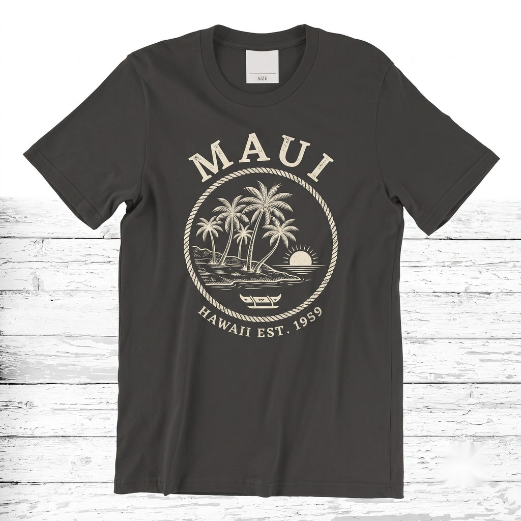 Maui Hawaii Beach Vacation Souvenir Lahaina Coastal Travel Gift Unisex TShirt