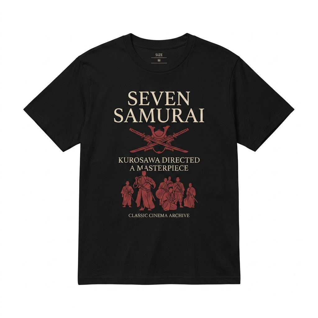 Seven Samurai Vintage 1954 Japanese Cinema Graphic Retro Cotton Unisex TShirt