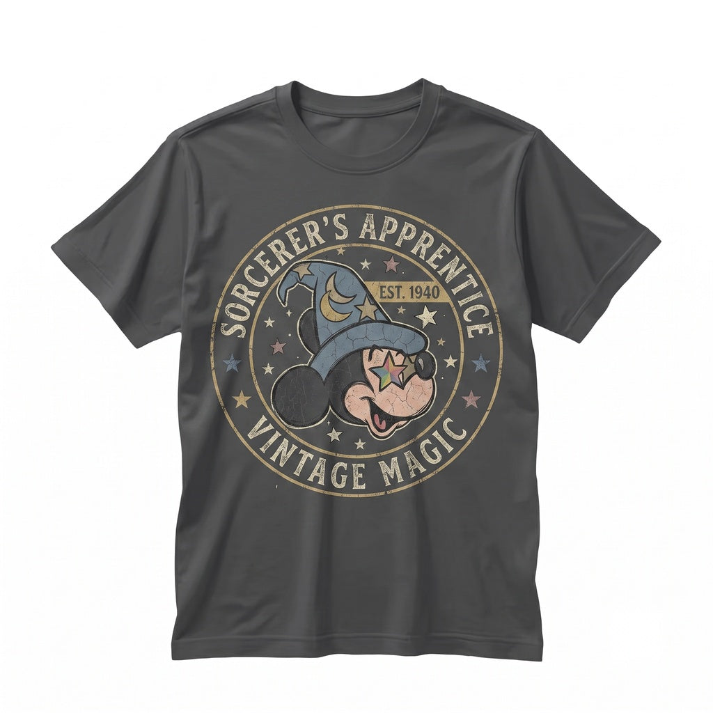 Vintage Wizard Mouse Magic Kingdom Family Vacation Nighttime Spectacular Apparel Unisex TShirt