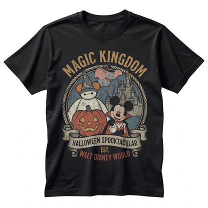 Retro Mouse Spooky Season Vacation Top, Magic Kingdom Halloween Party Group Apparel, Unisex TShirt