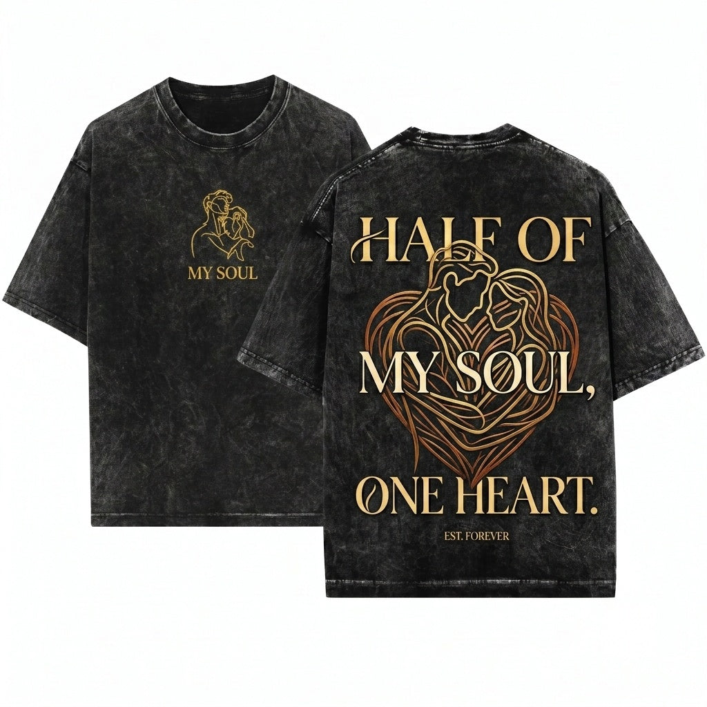 He Is Half Of My Soul Embroidered Song Achilles Greek Mythology Bookish Gift Patroclus Unisex Wash T-Shirt