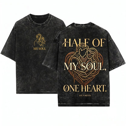 He Is Half Of My Soul Embroidered Song Achilles Greek Mythology Bookish Gift Patroclus Unisex Wash T-Shirt