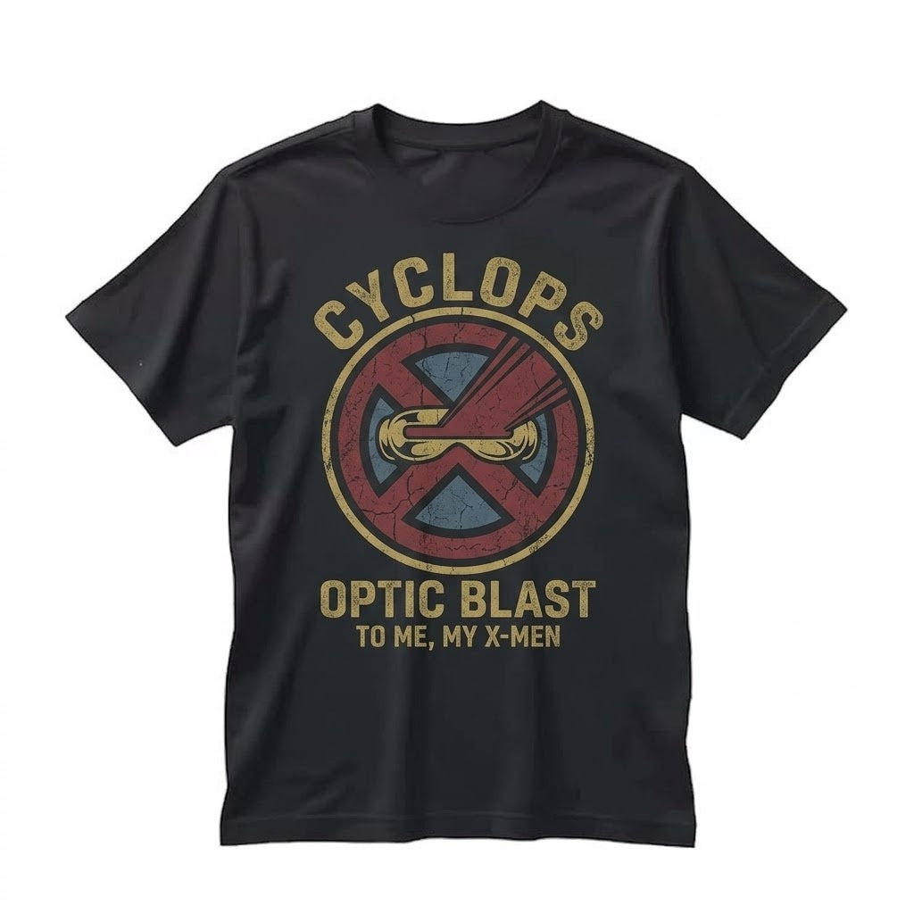 Vintage Scott Summers Cyclops Graphic Front Back Print 90s Superhero Mutant Merch Unisex TShirt