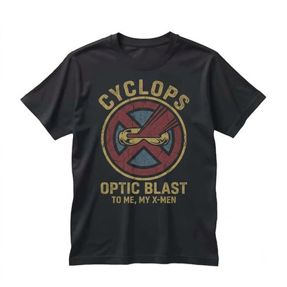 Vintage Scott Summers Cyclops Graphic Front Back Print 90s Superhero Mutant Merch Unisex TShirt