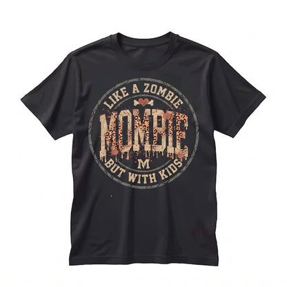 Mombie Like A Zombie Funny Halloween Mom Life Spooky Witch Garment Dyed Gift Unisex TShirt