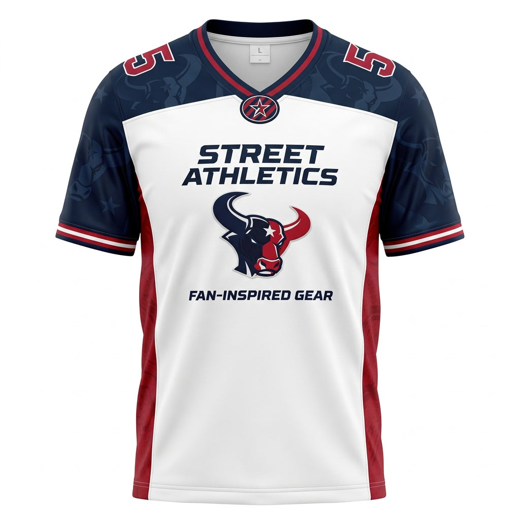 Unisex Football Fan Jersey - Breathable Lightweight Mesh Athletic Game Day Shirt