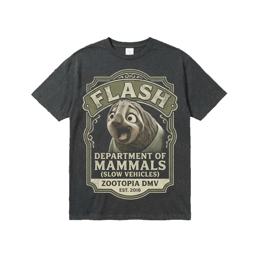 Oversized Retro Funny Sloth Animal City Theme Park Vacation Gift Graphic Apparel Unisex TShirt