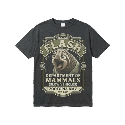 Oversized Retro Funny Sloth Animal City Theme Park Vacation Gift Graphic Apparel Unisex TShirt