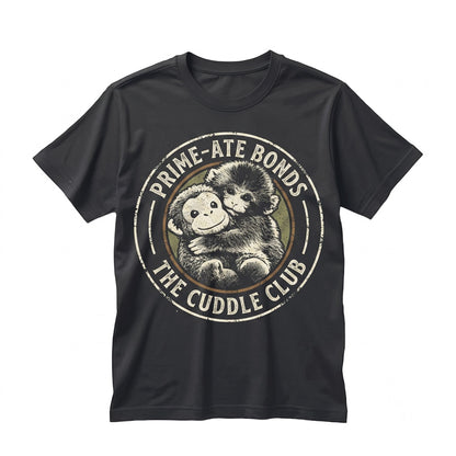 Cute Punch Monkey Hug Graphic Team Emotional Support Animal Lover Gift Unisex TShirt