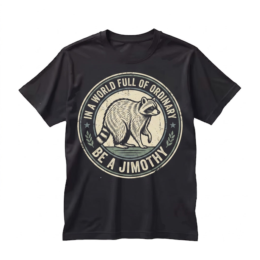 Jimothy Raccoon Graphic Whimsical Woodland Animal Funny Wildlife Nature Lover Gift Unisex TShirt