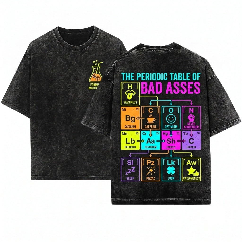 I Wear This Periodically Funny Periodic Table Chemistry Science Chemist Educator Geek Gift Unisex Wash T-Shirt