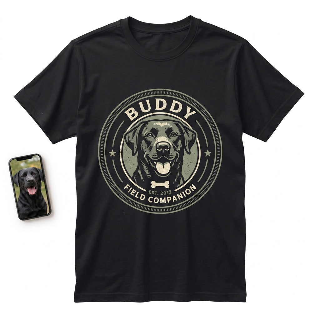 Personalized Pet Dog Cat Portrait Memorial Gift Unisex TShirt