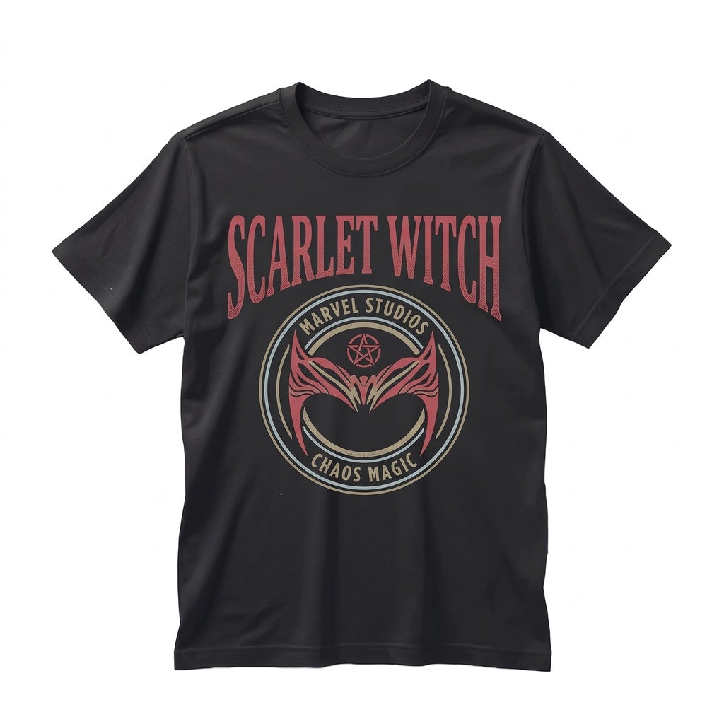 Retro Scarlet Witch Chaos Magic Graphic Tee Vintage Elizabeth Olsen Agatha Homage Top Oversized Fan Gift Unisex TShirt