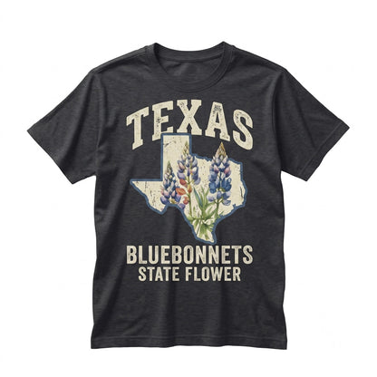 Texas Bluebonnet Flower State Pride Graphic Crewneck Apparel Vintage Wildflower Unisex TShirt