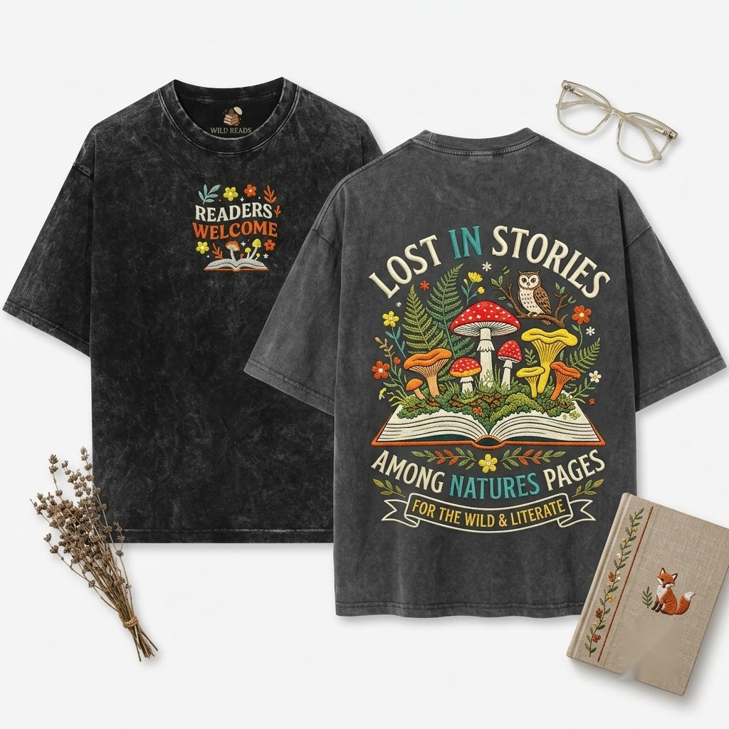 Embroidered Readers Welcome English Teacher Librarian Gift Back To School Educator 1717 Unisex Wash T-Shirt